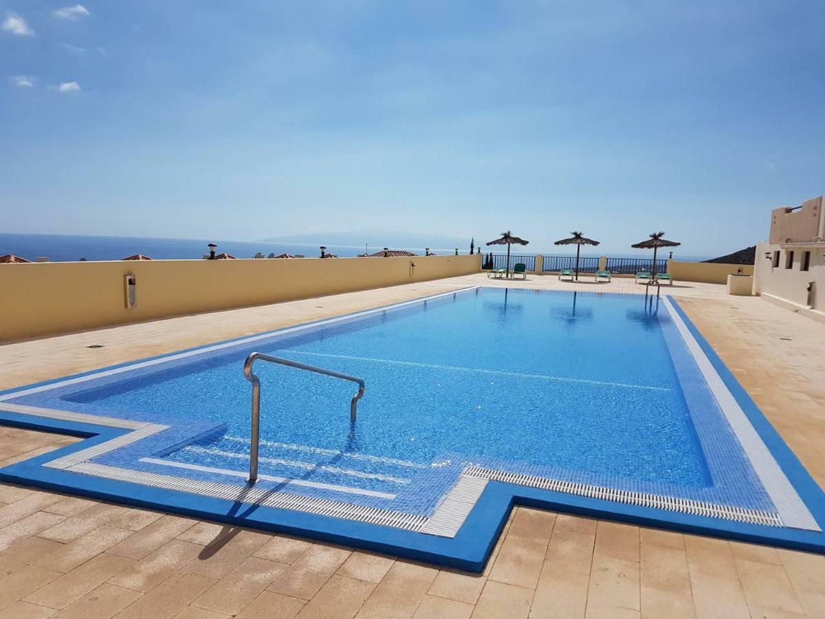 Villa Roque Del Conde With Fantastic Sea View, Terrace, Pool, Wifi, Sat-Tv, Garage 아데제 외부 사진