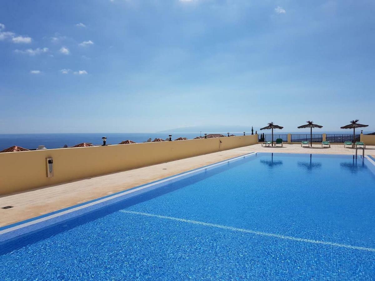Villa Roque Del Conde With Fantastic Sea View, Terrace, Pool, Wifi, Sat-Tv, Garage 아데제 외부 사진