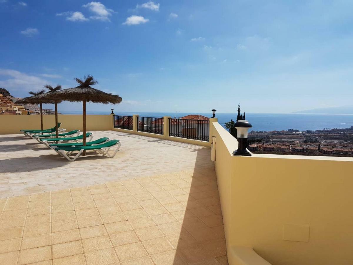 Villa Roque Del Conde With Fantastic Sea View, Terrace, Pool, Wifi, Sat-Tv, Garage 아데제 외부 사진