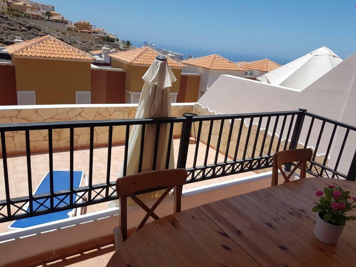 Villa Roque Del Conde With Fantastic Sea View, Terrace, Pool, Wifi, Sat-Tv, Garage 아데제 외부 사진